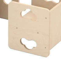 Ensemble de table et chaise pour enfants Montessori, hauteurs à 3 niveaux, naturel