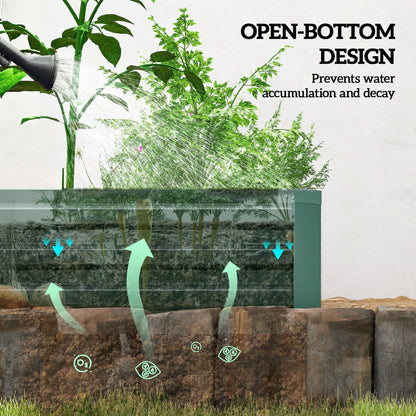 8'x2'x1' Galvanized Raised Bed, Elevated Planter Box, Green Raised Garden Beds at Gallery Canada