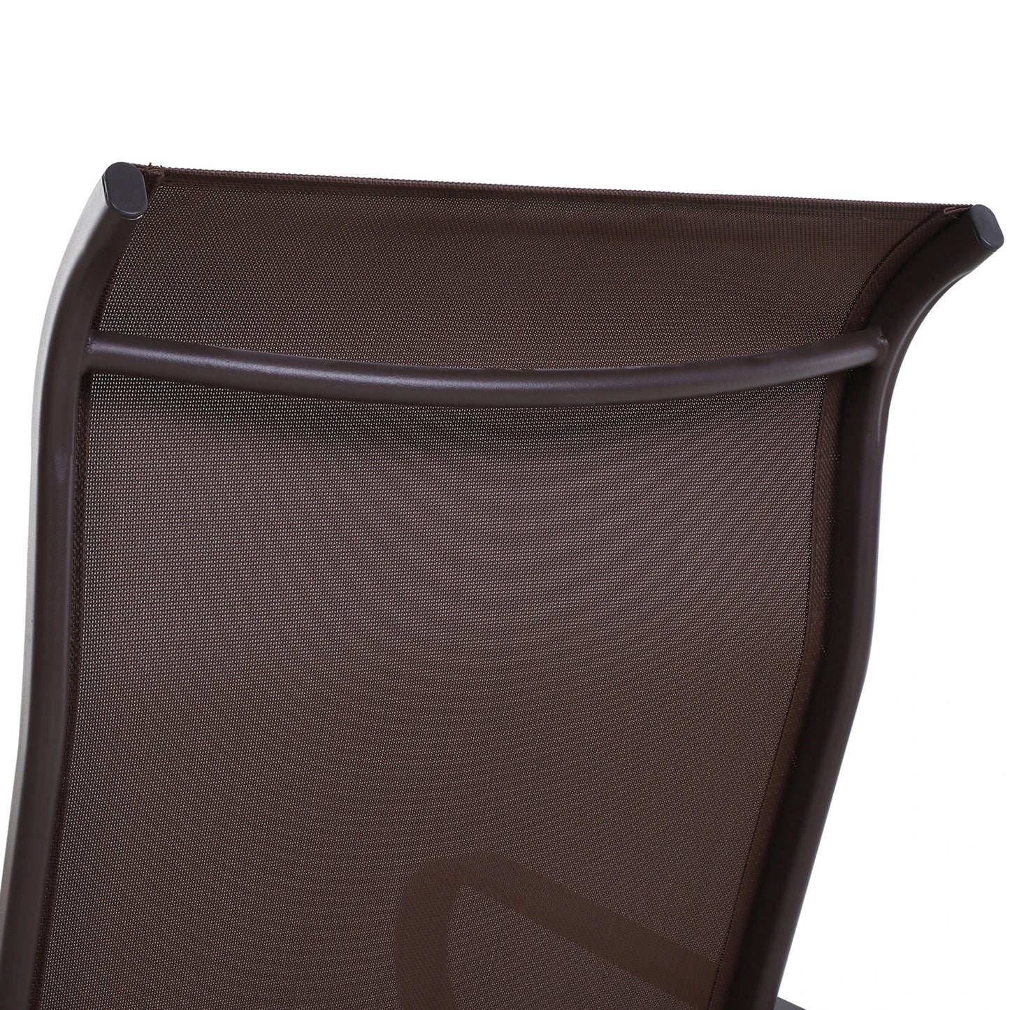 Patio Glider with Mesh Fabric, Outdoor Rocking Chair, Brown Outdoor Rocking Chairs at Gallery Canada