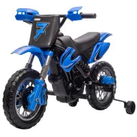 12V Kids Electric Motorcycle, Training Wheels, Suspension, Blue Electric Motorcycles Multi Colour at Gallery Canada