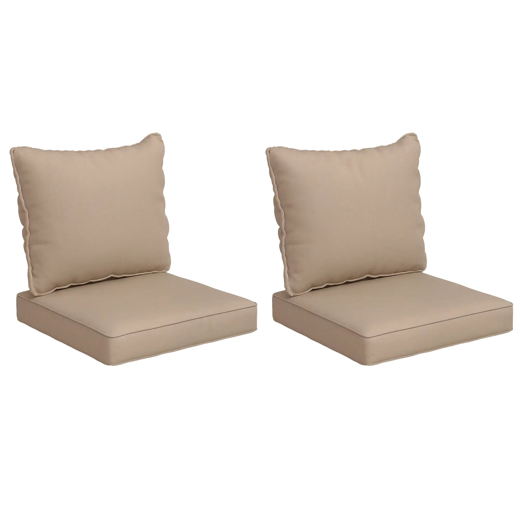 4-Piece Seat Cushion Pillows, Patio Chair Cushions Set, Beige Patio Chair Cushions at Gallery Canada