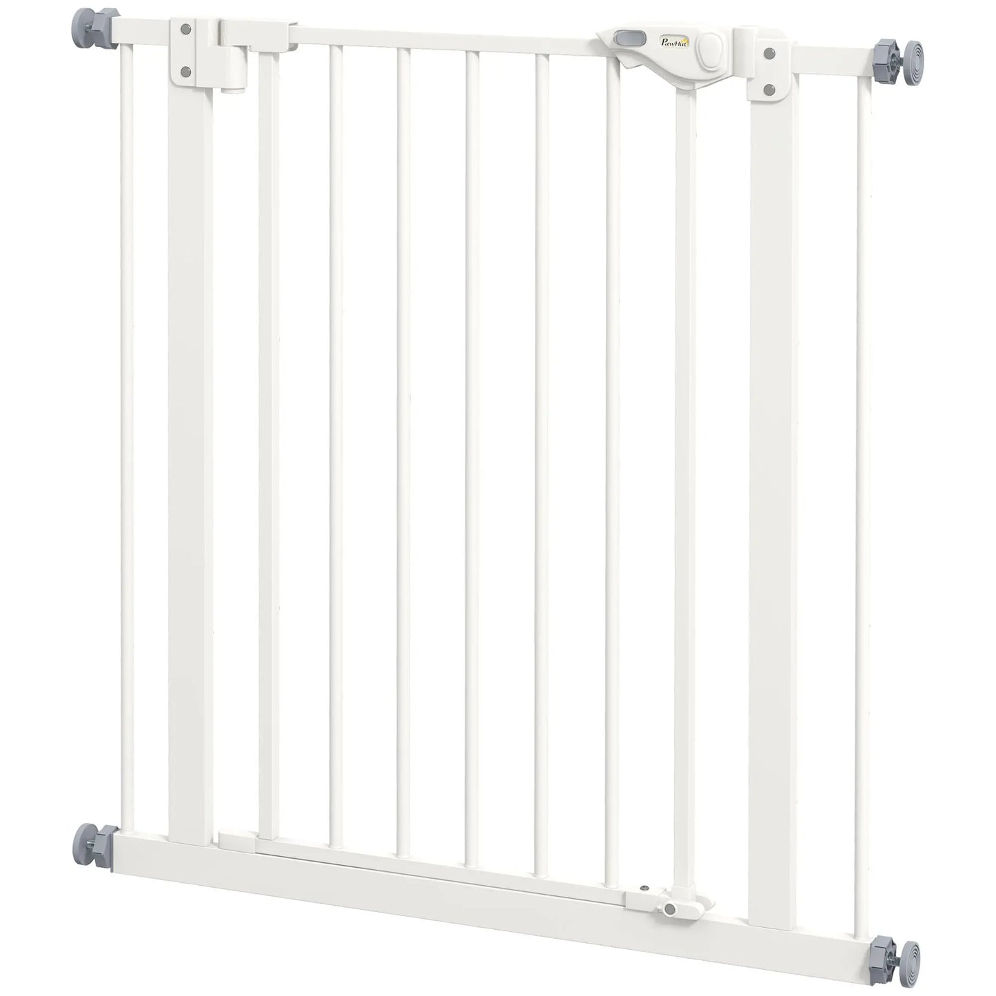 30 Inch Tall Pet Gate with Door, Indoor for Stairs, Pressure Mounted, White Houses, Kennels & Pens White at Gallery Canada