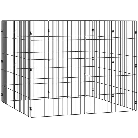 Foldable Metal Dog Playpen, Expandable Pet Fence, 20" x 32", 8 Panels, Black Dog PlayPens Black at Gallery Canada
