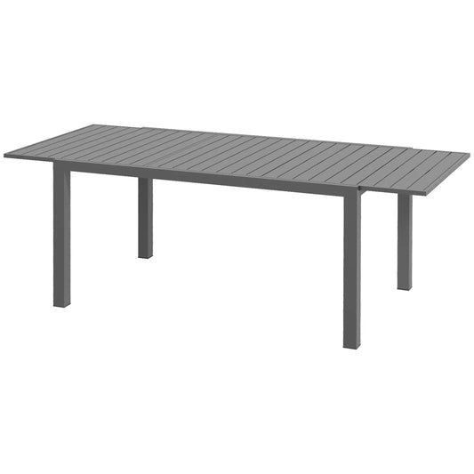Expandable Aluminum Outdoor Dining Table, 6-8 People, Charcoal Grey Patio Dinning Tables Charcaol Grey at Gallery Canada