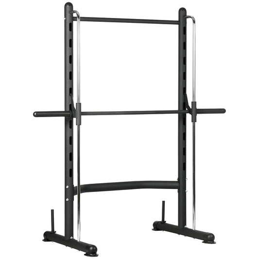 Adjustable Squat Rack with Pull Up Bar and Barbell Bar, Multi-Function Weight Lifting Half Rack for Home Gym Strength Training - Gallery Canada