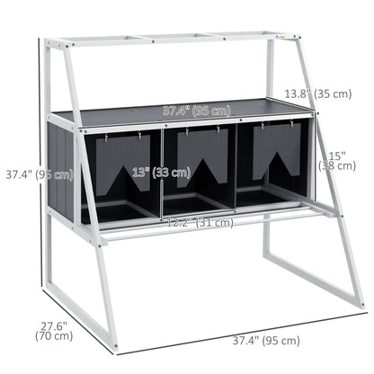 3 Compartment Chicken Nesting Box, Privacy Curtains, Perches, 6-12 Hens Chicken Coops at Gallery Canada