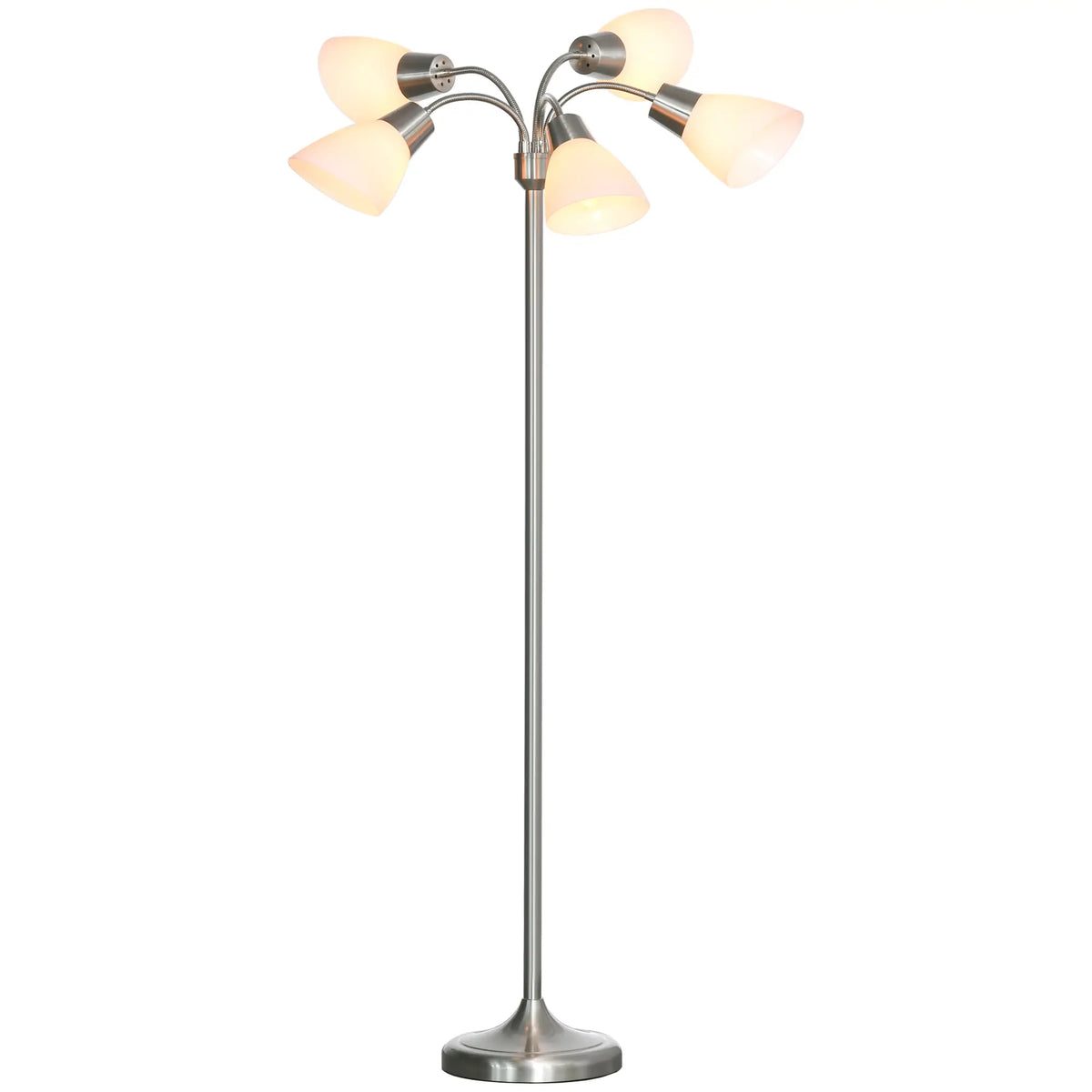 Arc Tree Floor Lamp, 5 Adjustable Rotating Lights, Satin Nickel Floor Lamps & Ceiling Fan Lights Bronze at Gallery Canada