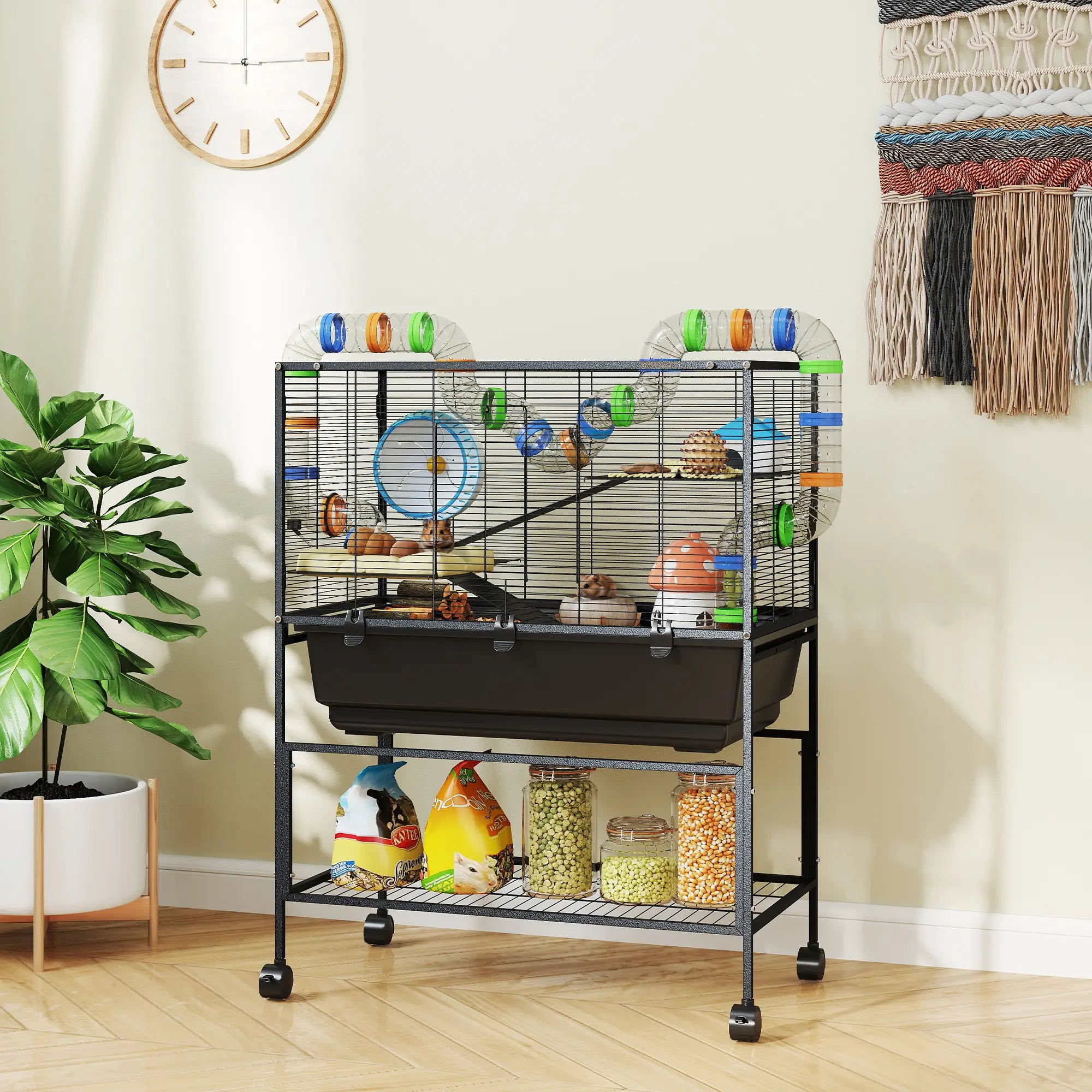 3 Tier Rolling Hamster Cage, 7