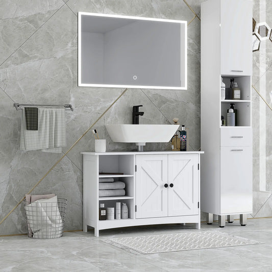Bathroom Vanity Cabinet, Under Sink Storage, Double Doors, White Sink Cabinets White at Gallery Canada