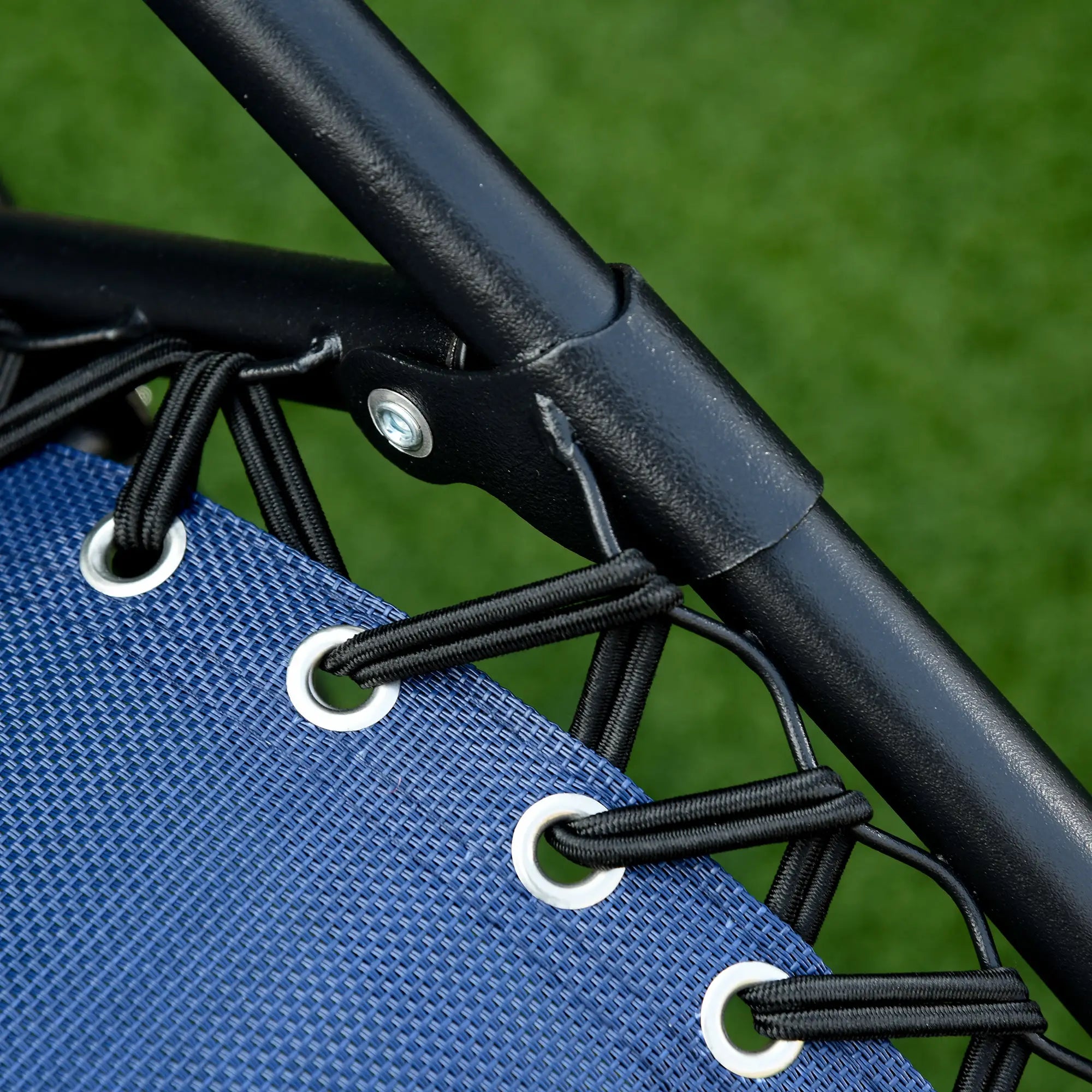 Foldable Lounge Chair with Canopy, Outdoor Zero Gravity Chair, Side Tray, Cup Holder, Blue Outdoor Chaise Lounges at Gallery Canada