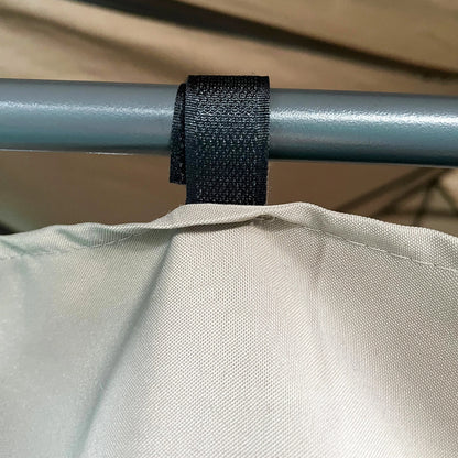 13'x10' Steel Patio Gazebo, Soft Top, 6 Removable Curtains, Khaki Gazebos at Gallery Canada