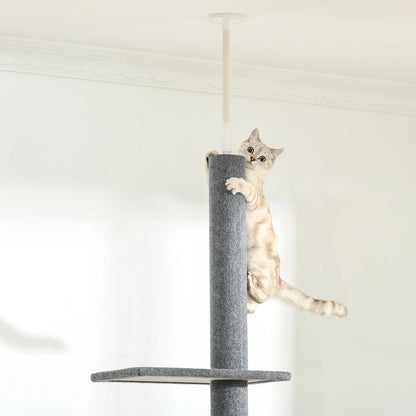 100 Cat Tree, 3 Perches Activity Center, Grey Floor to Ceiling Cat Trees at Gallery Canada