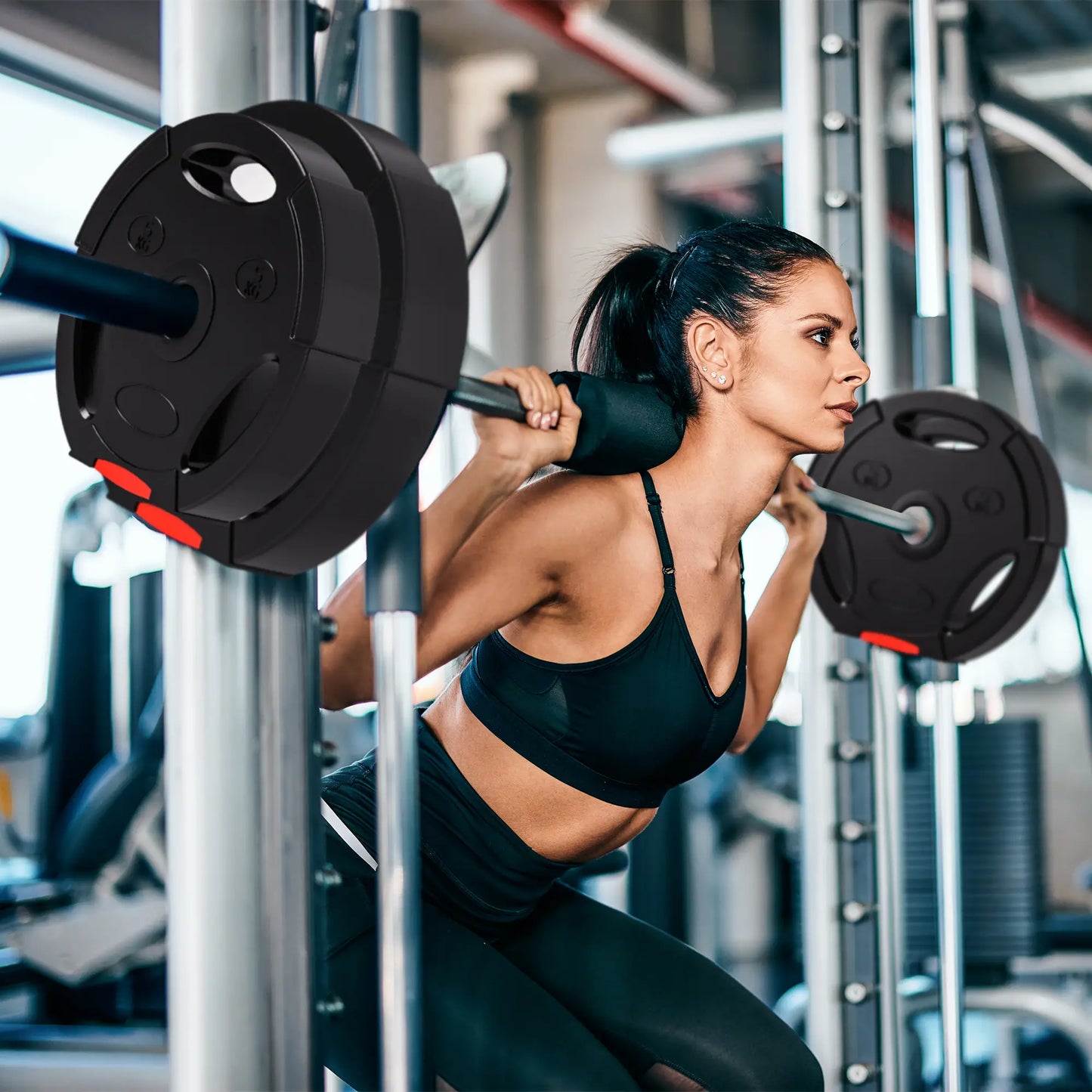 1-Inch Weight Plates, Barbell Weights Set, 2 x 17lbs + 2 x 11lbs Dumbbells & Barbells at Gallery Canada