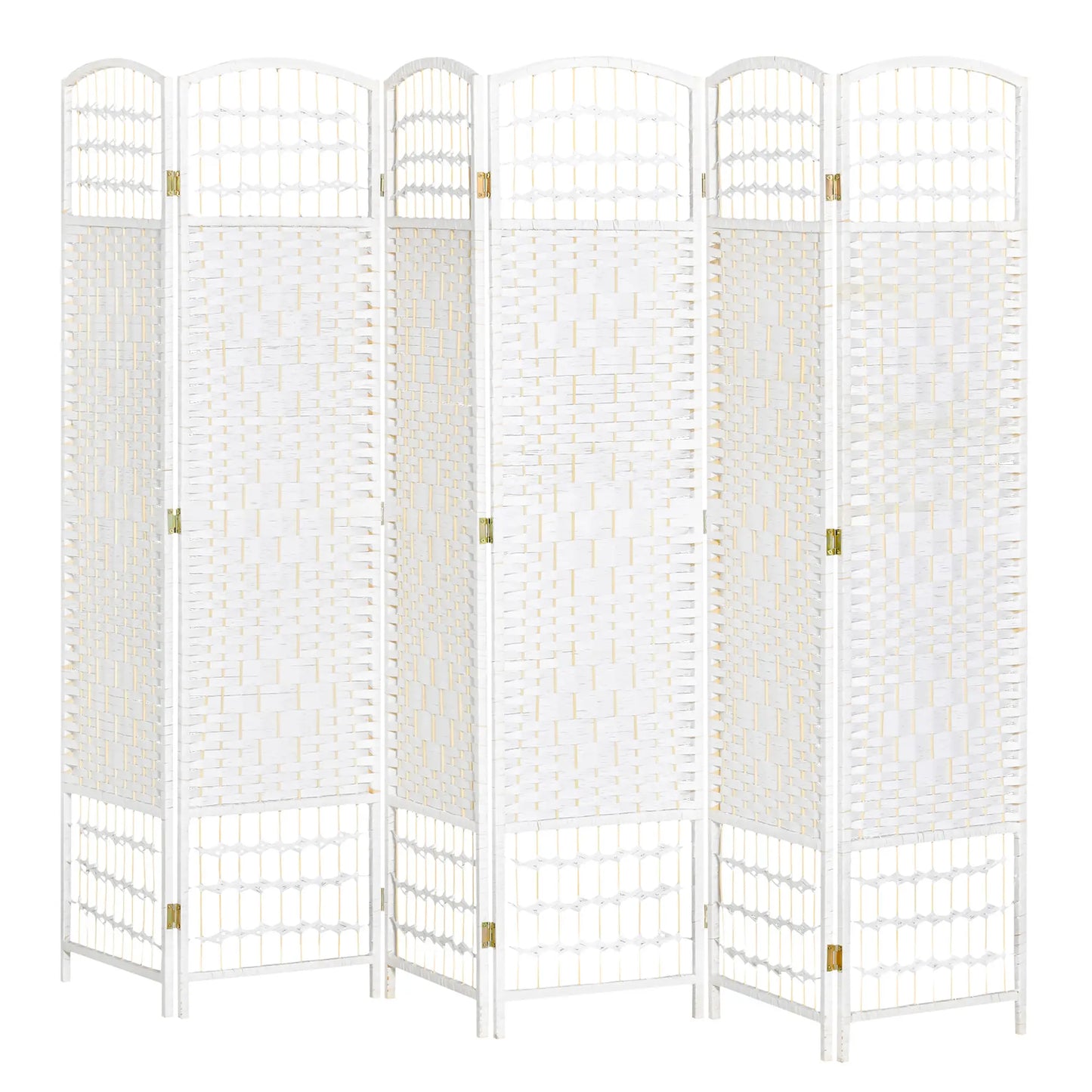 6 Panel Room Divider, 5.6 ft Tall, Folding Privacy Screen, White Room Dividers at Gallery Canada