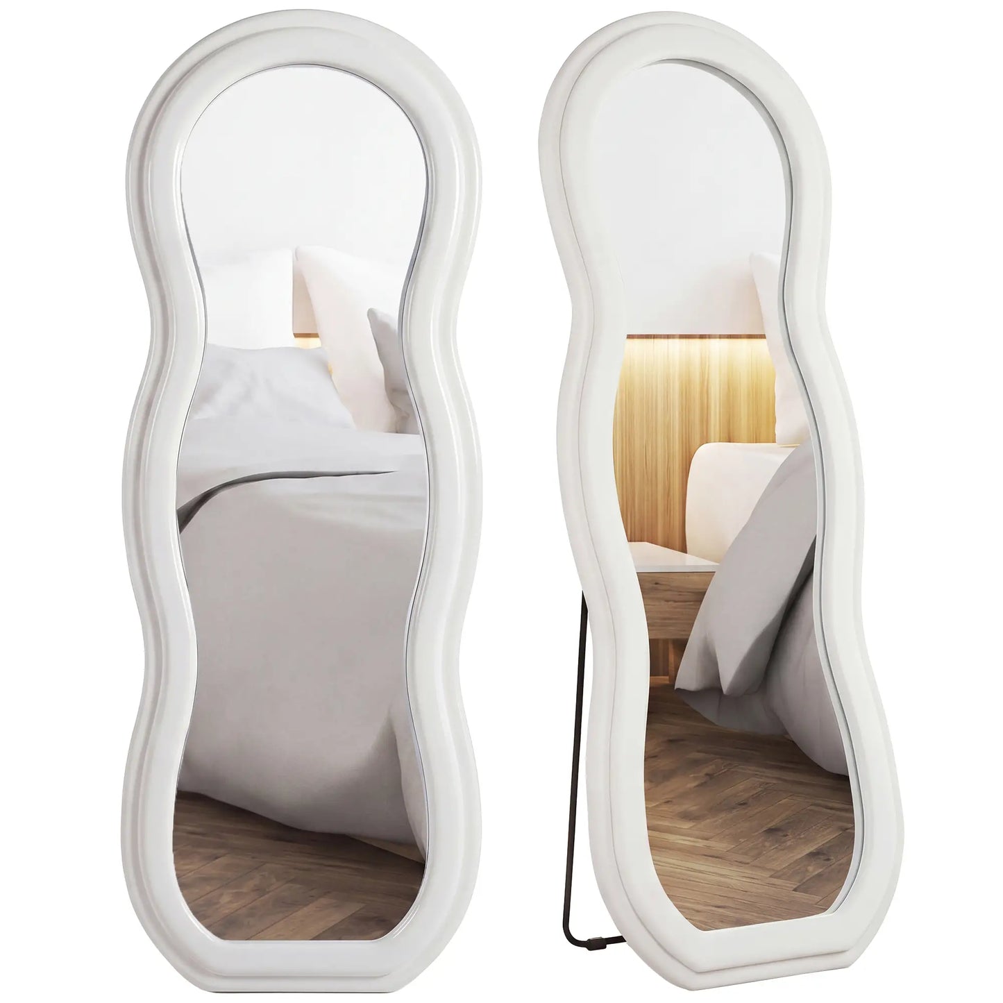 64" X 24" Full Length Mirror, Arched Velvet Frame