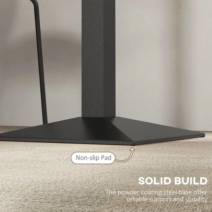 28" Square Dining Table, Modern Steel Base, Dark Brown Bar Tables & Dining Tables at Gallery Canada