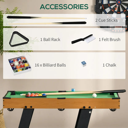 38" Mini Pool Table Set, Tabletop Billiards, Folding, Includes Balls, Cues, Chalk, Brush Game Tables at Gallery Canada