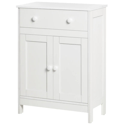 Bathroom Cabinet, Freestanding Sideboard with Drawer, Adjustable Shelf, White Bathroom Cabinets at Gallery Canada