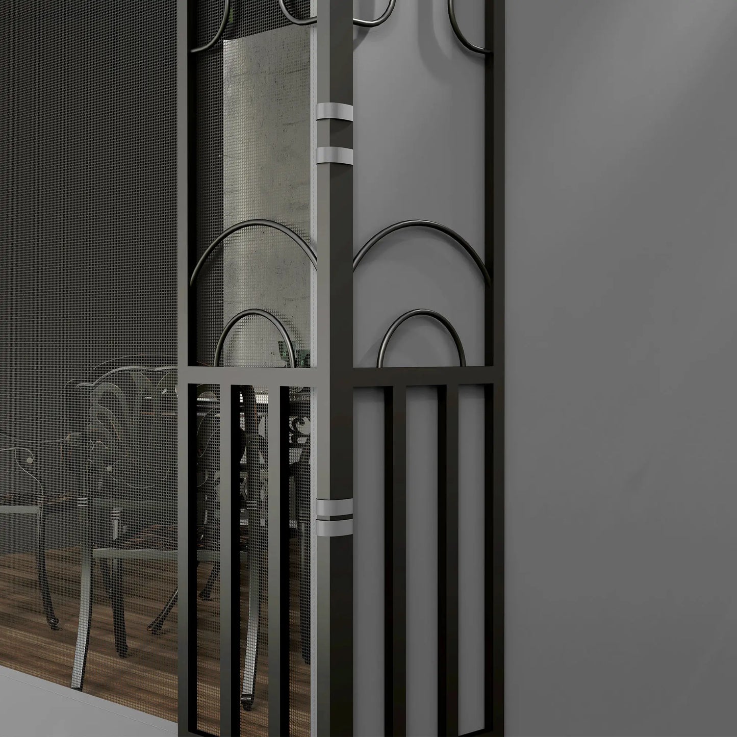 10' x 13' Wall Pergola, Outdoor Gazebo, 2 Curtains, 2 Nettings, UV Resistant, Light Grey Pergolas at Gallery Canada