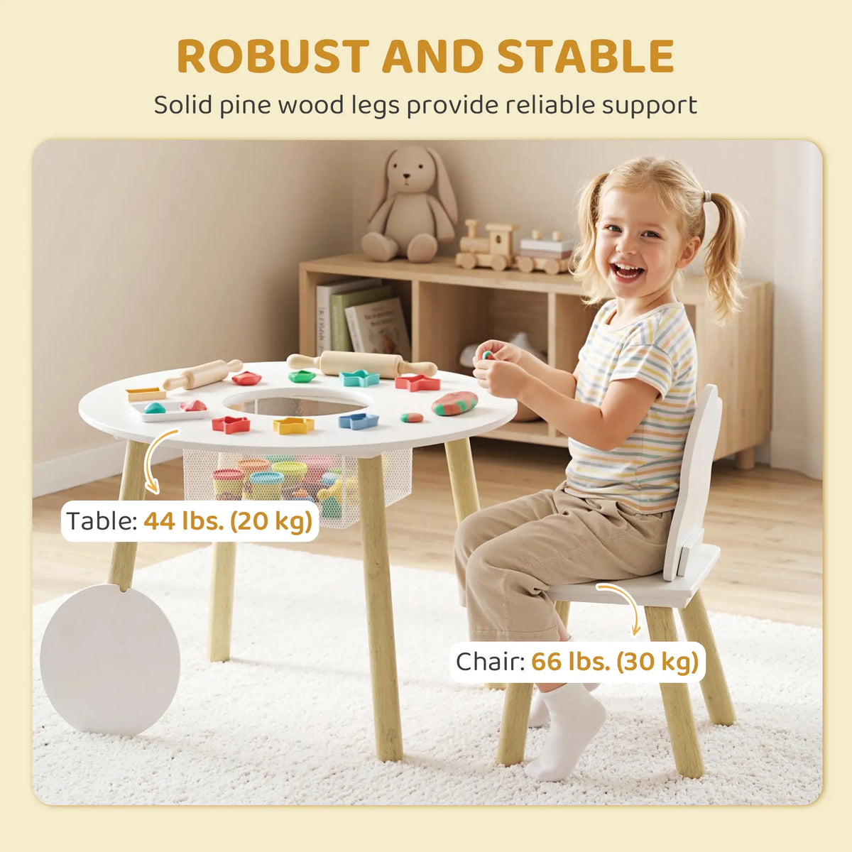 Kids Table and Chairs Set With Storage, White Kids Table Sets at Gallery Canada