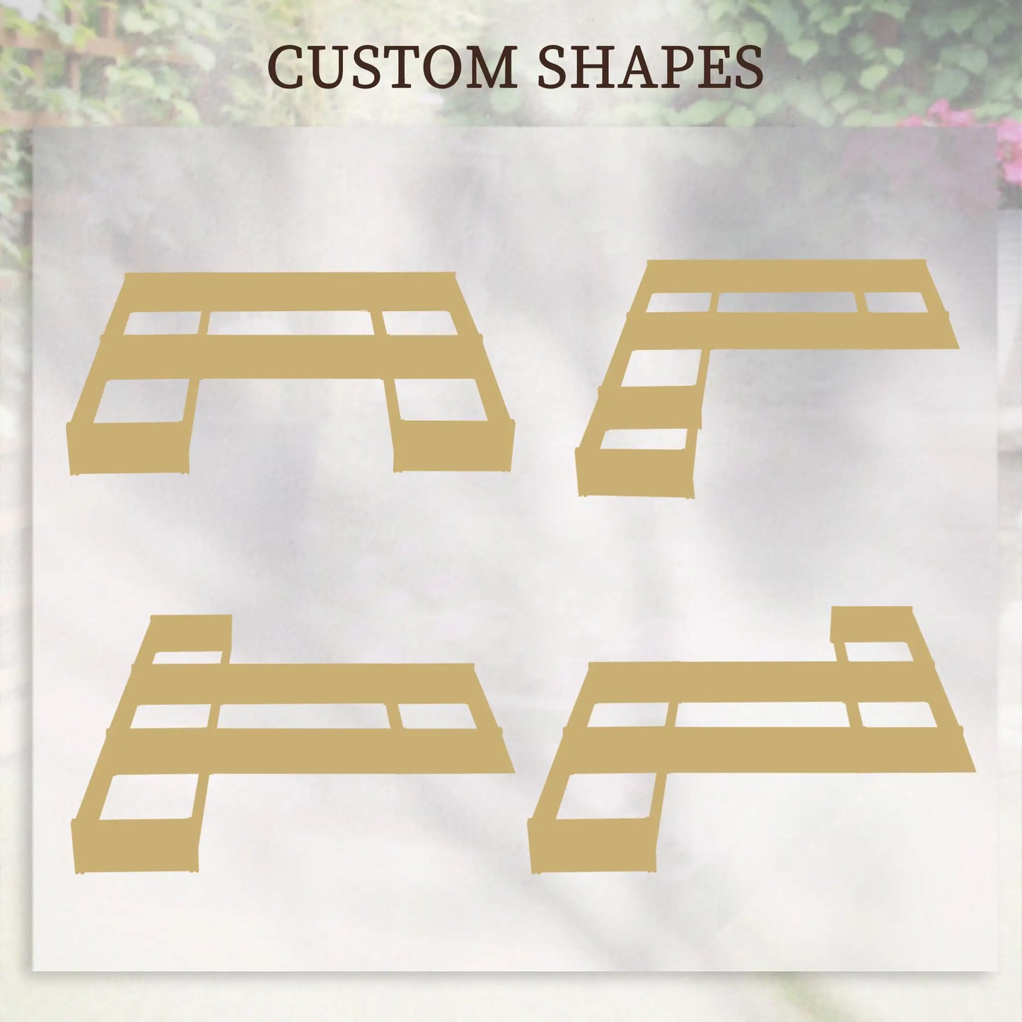 DIY 5-Box Garden Planter, Open Bottom, Natural Wood Raised Garden Beds at Gallery Canada