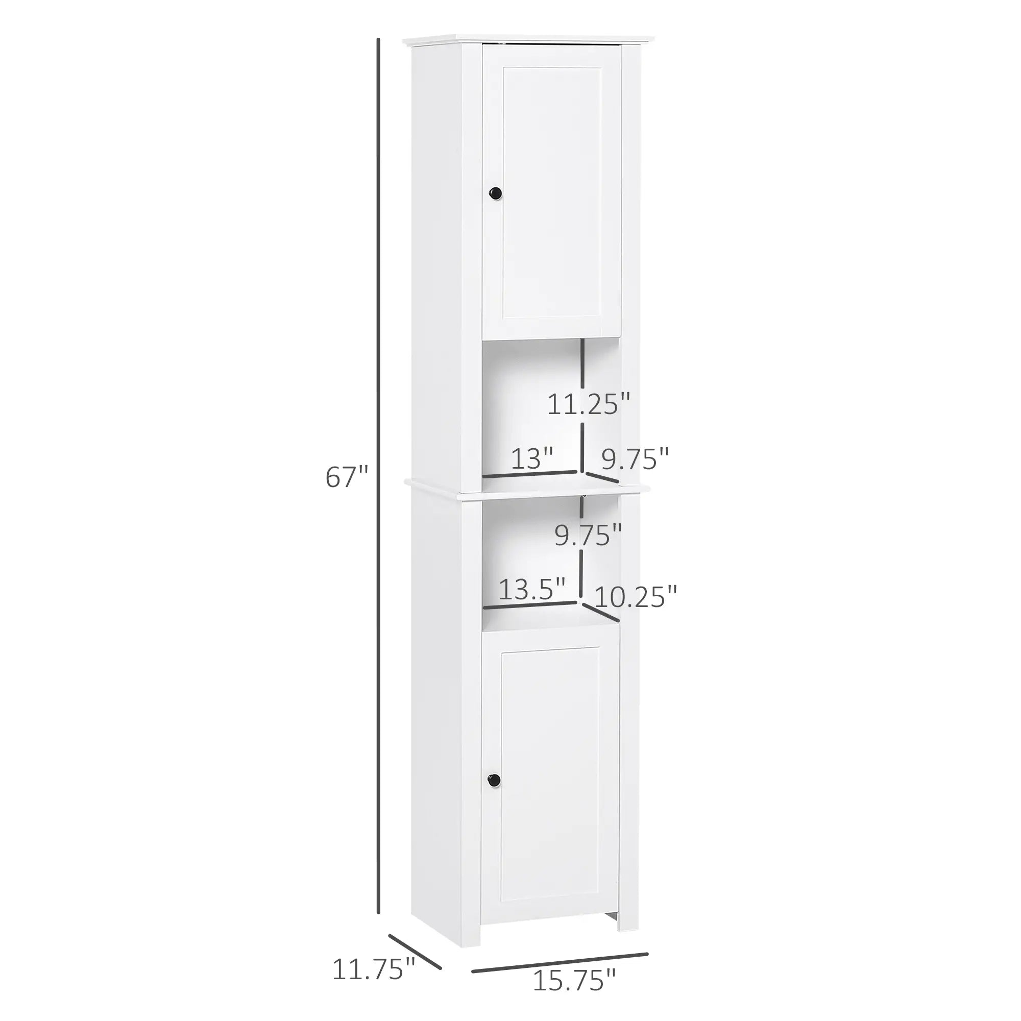 Tall Medicine Cabinet, Freestanding Bathroom Storage, White Bathroom Cabinets at Gallery Canada