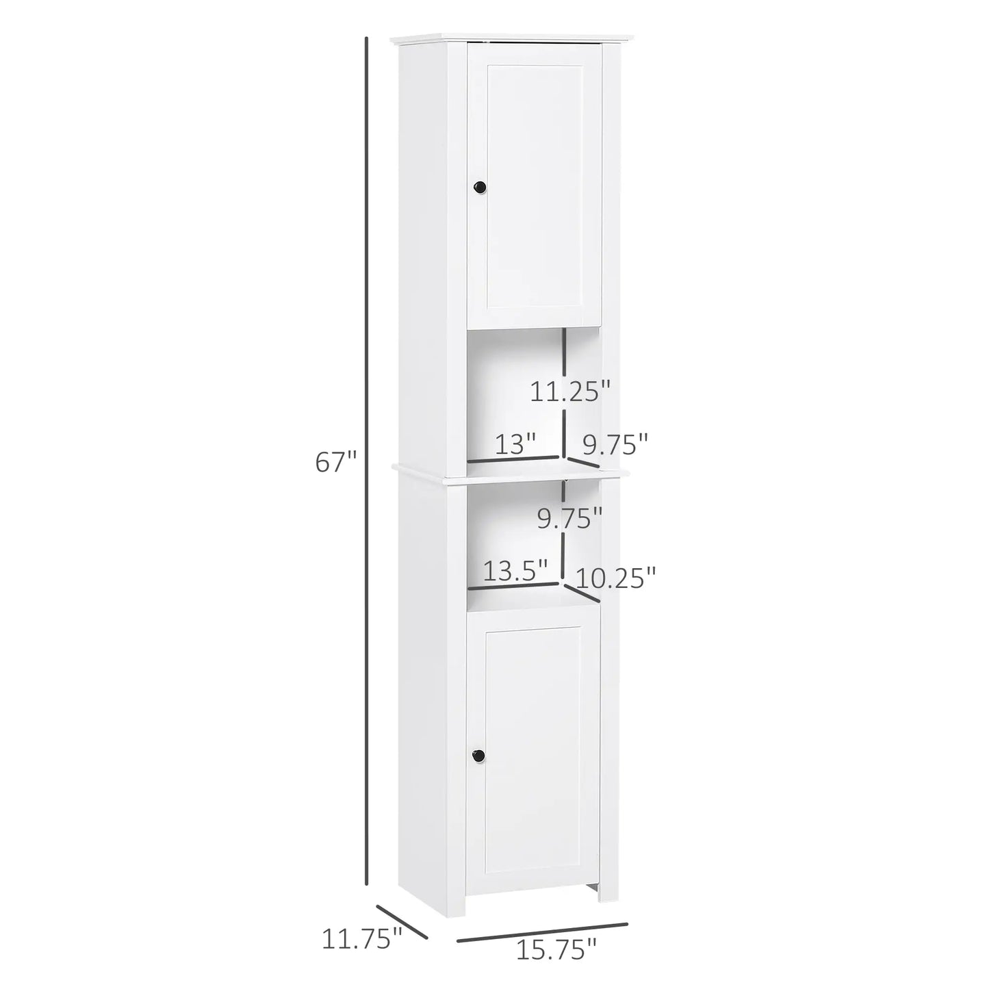 Tall Medicine Cabinet, Freestanding Bathroom Storage, White Bathroom Cabinets at Gallery Canada