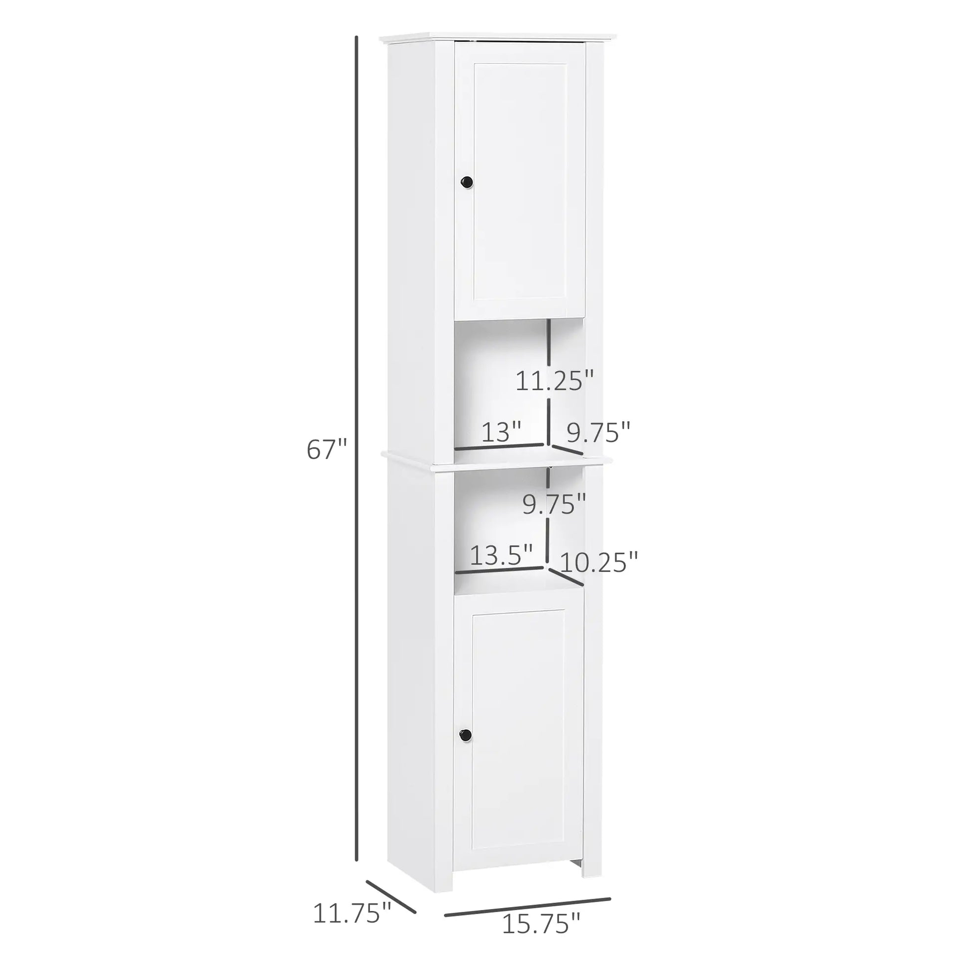 Tall Medicine Cabinet, Freestanding Bathroom Storage, White Bathroom Cabinets at Gallery Canada