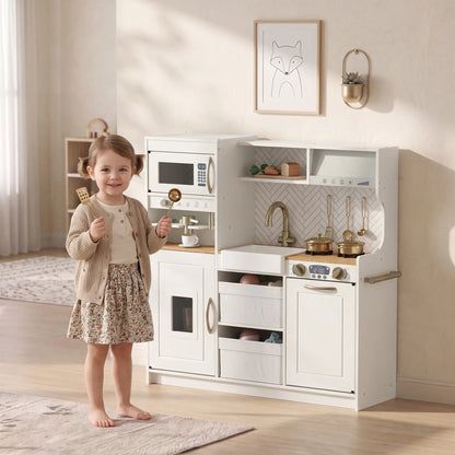 Kids Kitchen Playset With Coffee Machine, 3+, White Play Kitchen at Gallery Canada