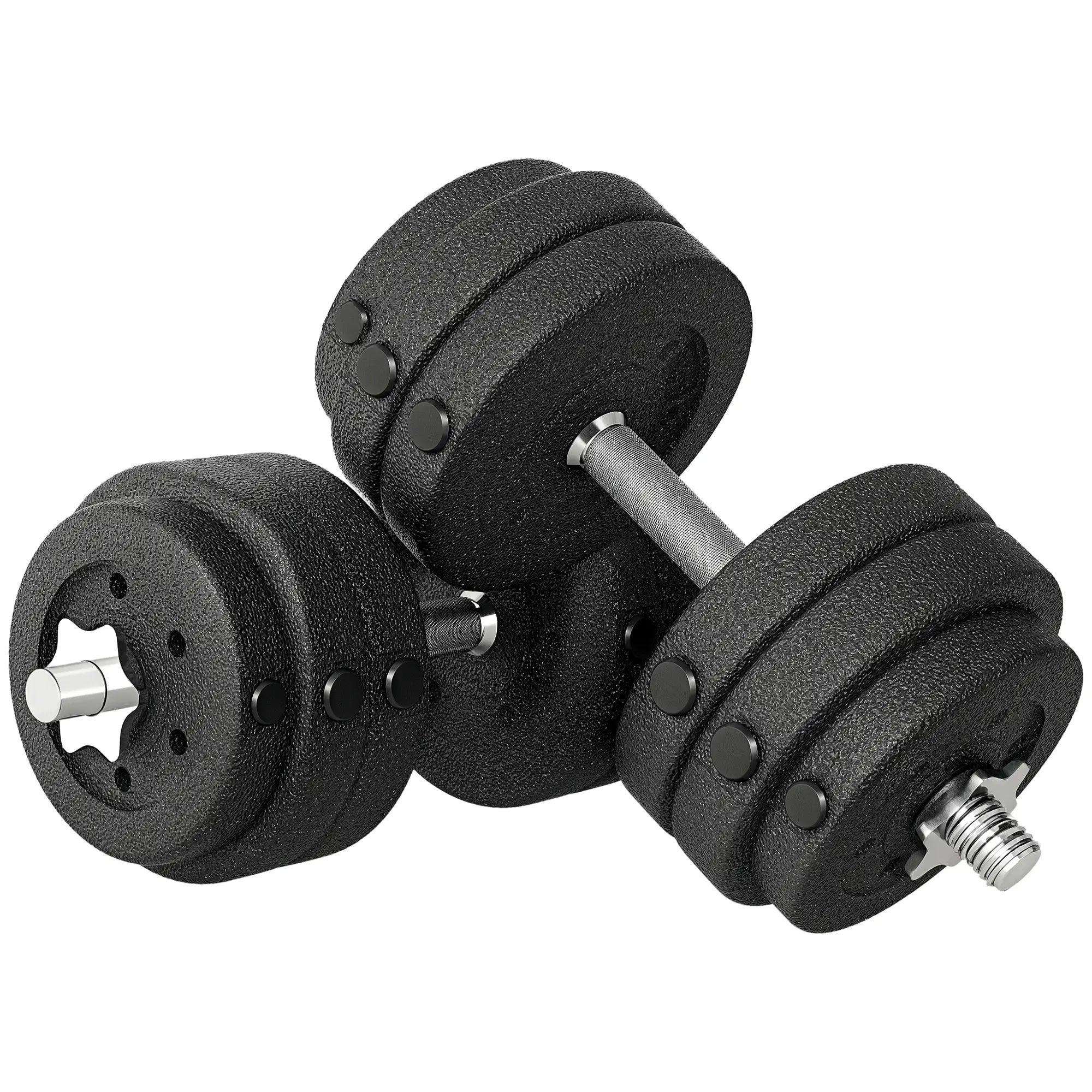 Adjustable Dumbbells Set, 66 lbs, for Home Gym Fitness, Black Dumbbells & Barbells at Gallery Canada