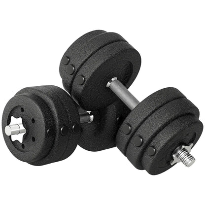 Adjustable Dumbbells Set, 66 lbs, for Home Gym Fitness, Black Dumbbells & Barbells at Gallery Canada