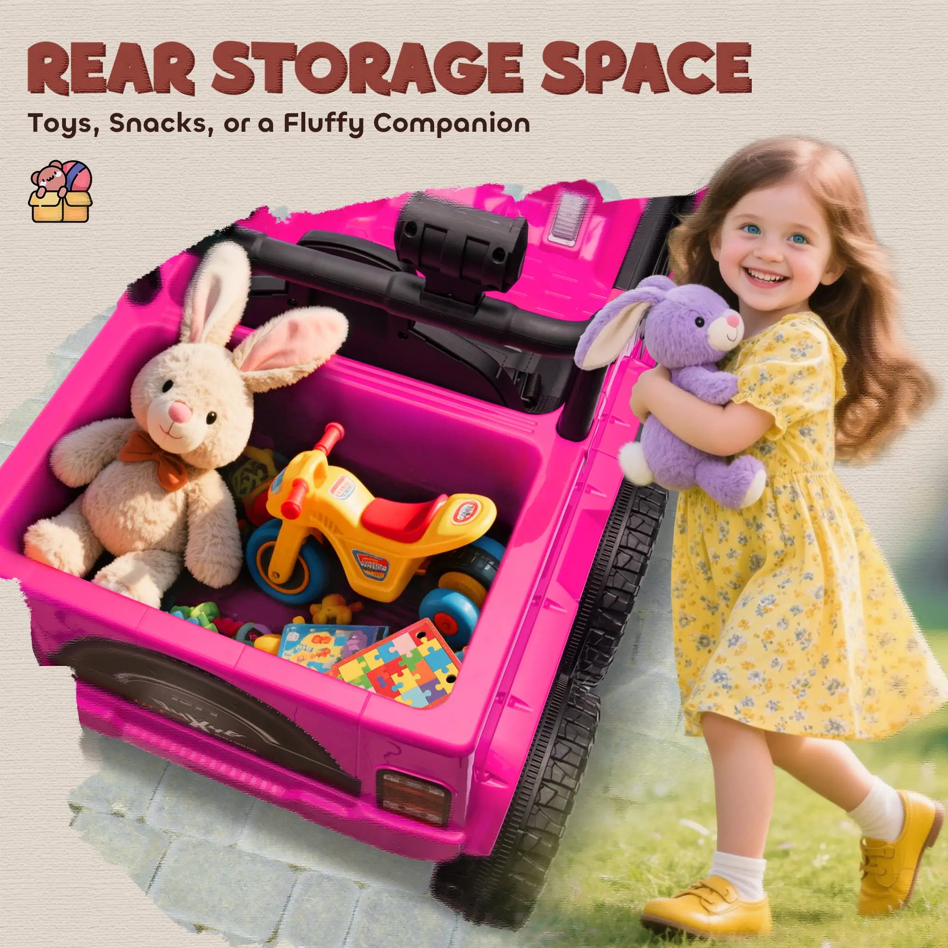 12V 4WD/2WD Kids Electric Car, Remote Control, Pink Electric Toy Cars at Gallery Canada