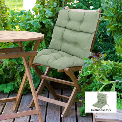 Outdoor Patio Chair Cushion, Tufted with Ties, Light Green Patio Chair Cushions at Gallery Canada