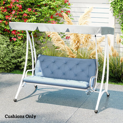 2 Seater Garden Bench Cushion, Thick Outdoor Non-Slip, 47" x 43" x 5", Light Blue Patio Chair Cushions at Gallery Canada