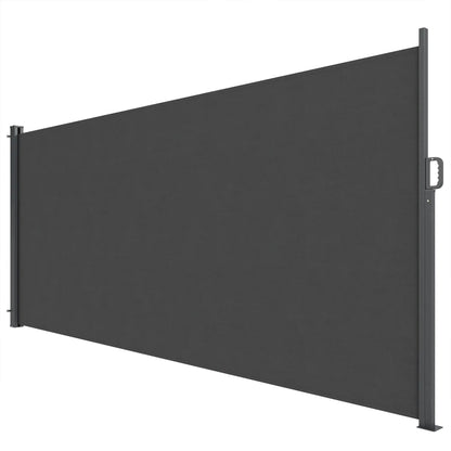 Retractable Side Awning, 165" x 73", Water-Resistant, UV 50+, Dark Grey Side Awnings at Gallery Canada