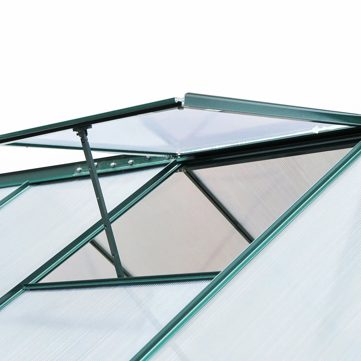6.2' x 8.3' x 6.6' Polycarbonate Greenhouse, Walk-In w/ Slide Door, Clear Walk In Greenhouses at Gallery Canada