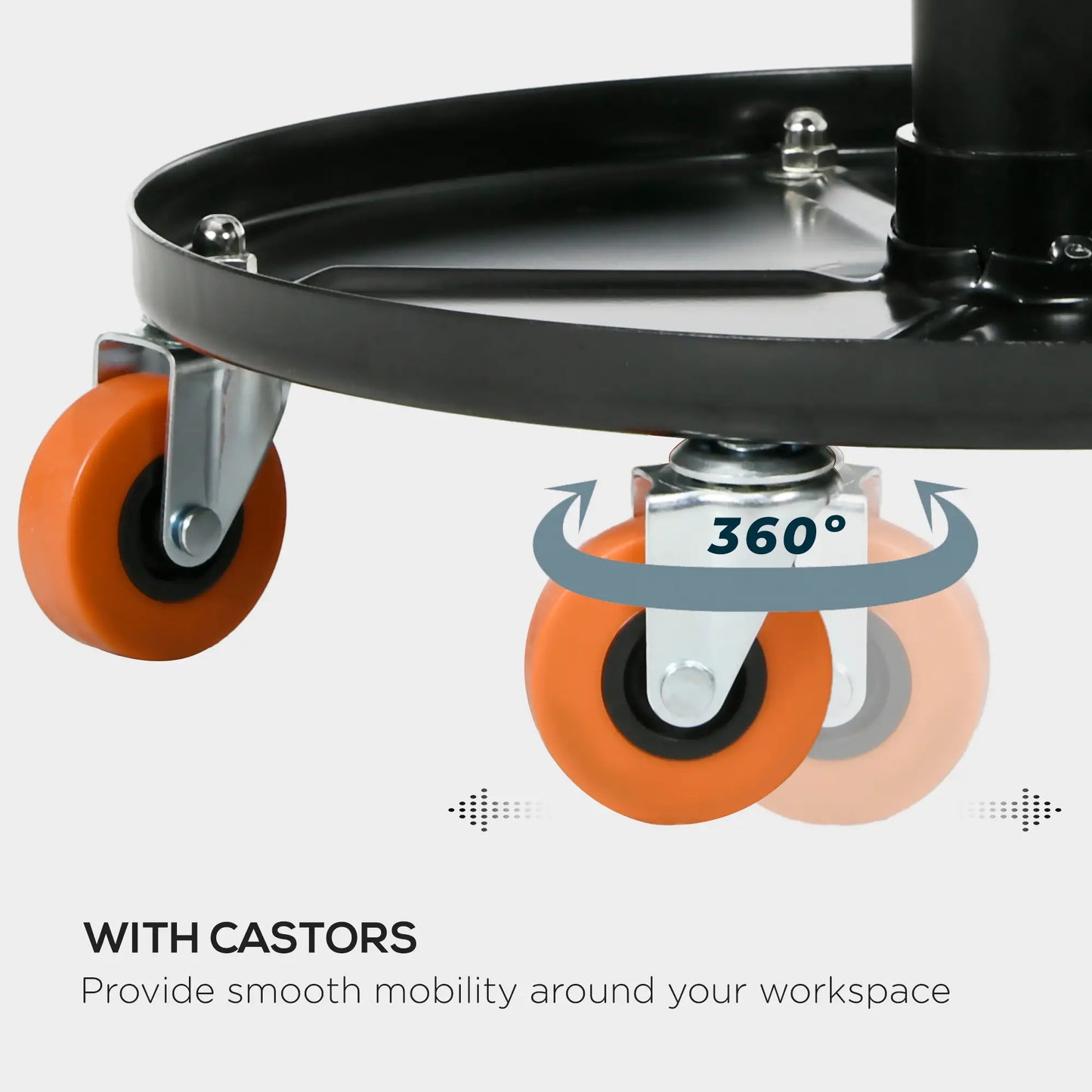 Adjustable Pneumatic Mechanic Stool, with Tool Tray, Wheels, Black Automotive at Gallery Canada