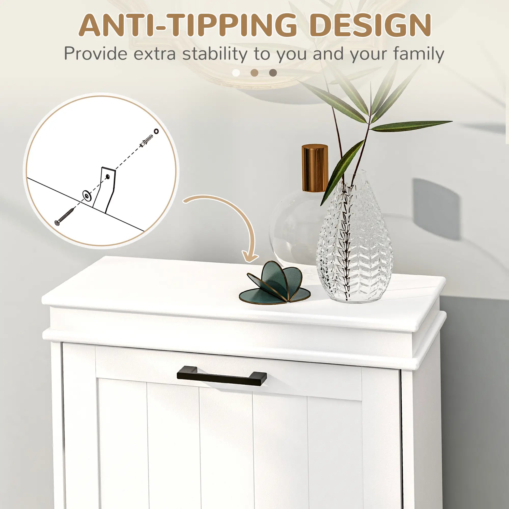 Shoe Storage Cabinet, 2 Flip Drawers, Adjustable Shelves, 10 Pairs, White Shoe Storage Cabinets & Racks at Gallery Canada