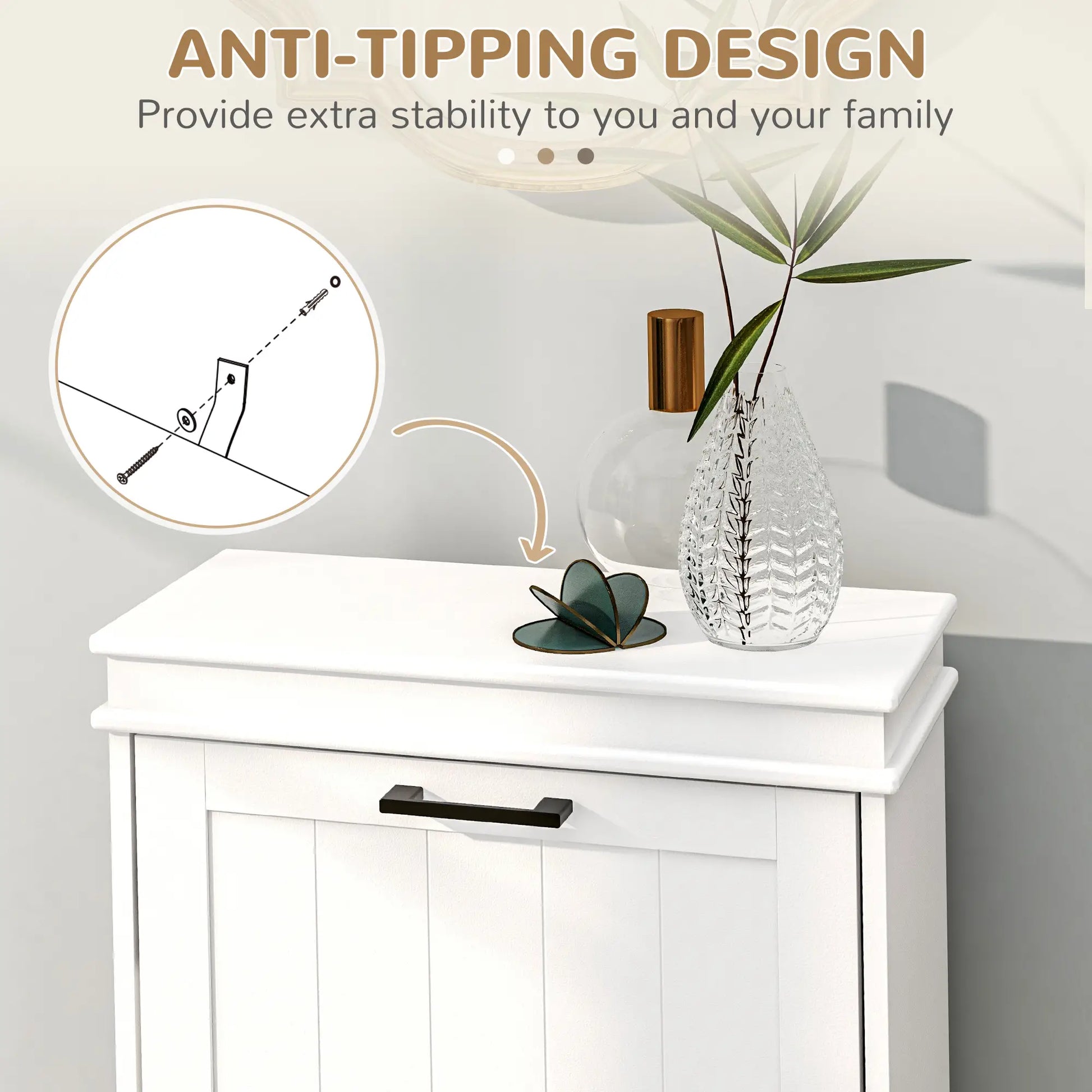 Shoe Storage Cabinet, 2 Flip Drawers, Adjustable Shelves, 10 Pairs, White Shoe Storage Cabinets & Racks at Gallery Canada