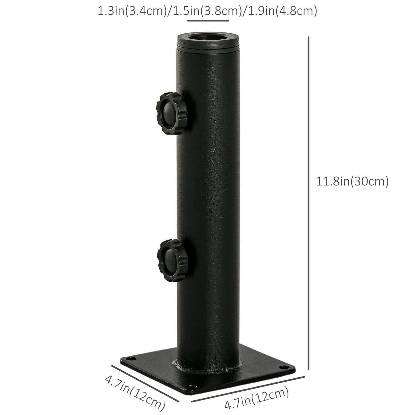 Deck Mount Umbrella Holder, Outdoor Base Stand, Black Umbrella Bases at Gallery Canada