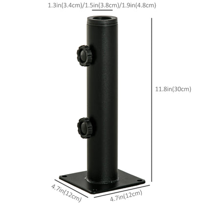Deck Mount Umbrella Holder, Outdoor Base Stand, Black Umbrella Bases at Gallery Canada