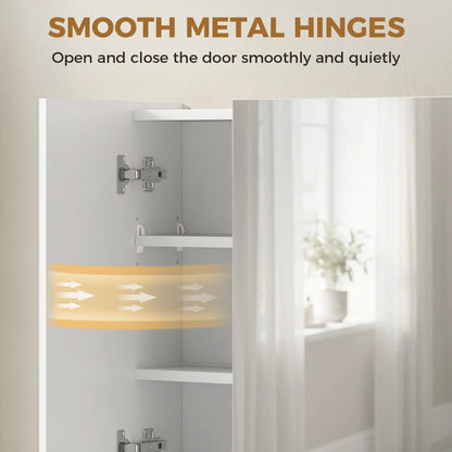 Wall Mounted Medicine Cabinet with Mirror, Adjustable Shelves, White Mirror Medicine Cabinets at Gallery Canada