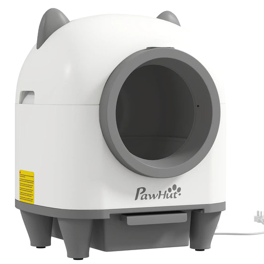 Automatic Cat Litter Box, App Control, Odor Isolation, Safety Protection Cat Litter Box Enclosures White, Grey at Gallery Canada