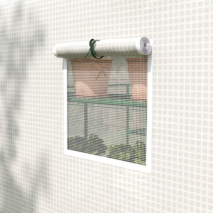 Portable Walk-In Greenhouse, 4.6' x 4.7', 2 Tier Shelves, White Walk In Greenhouses at Gallery Canada