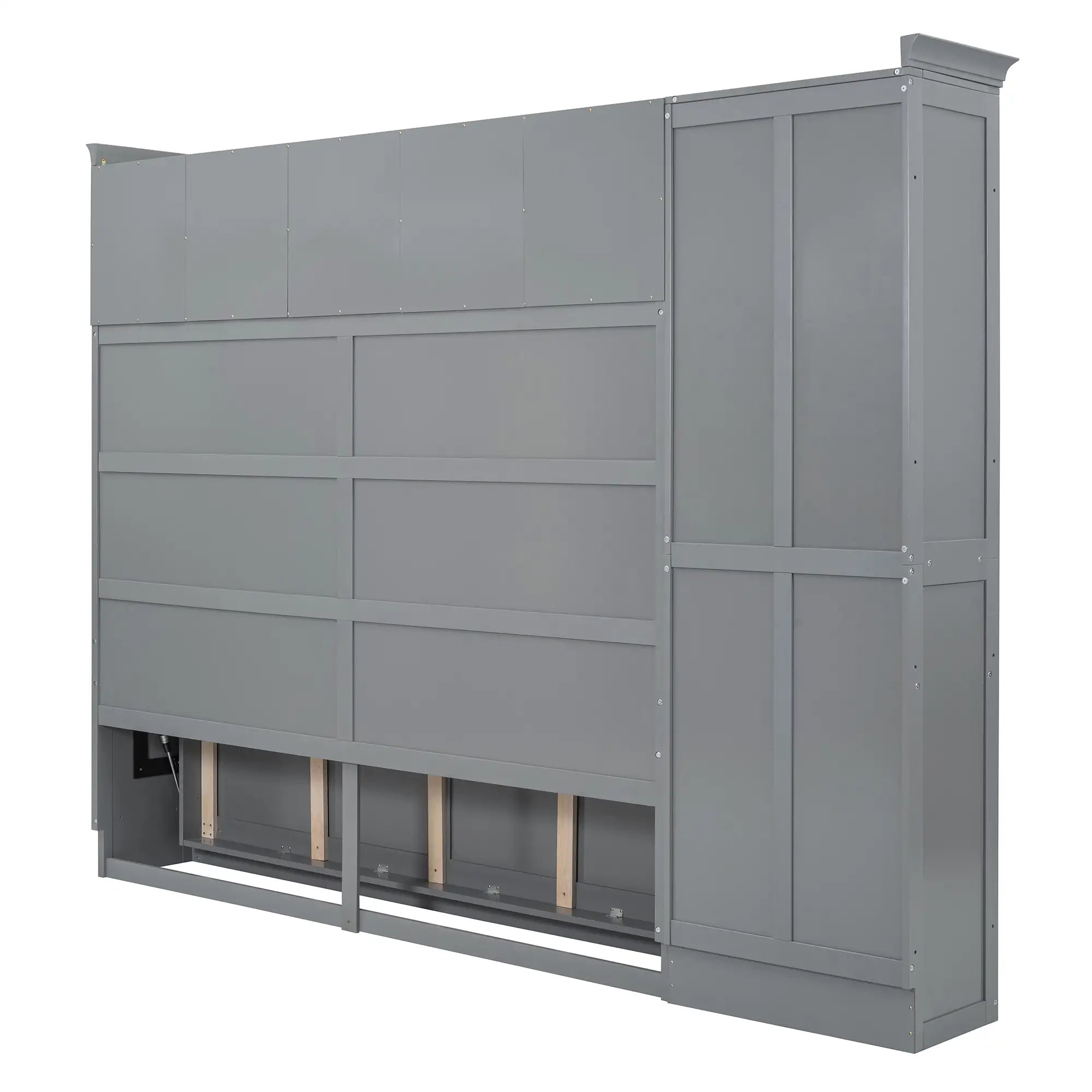 Murphy Bed with Storage, Space-saving Wall Bed, 117.5