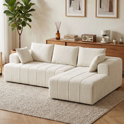 "101" Canapé d'angle modulaire, 3 places en forme de L, Beige