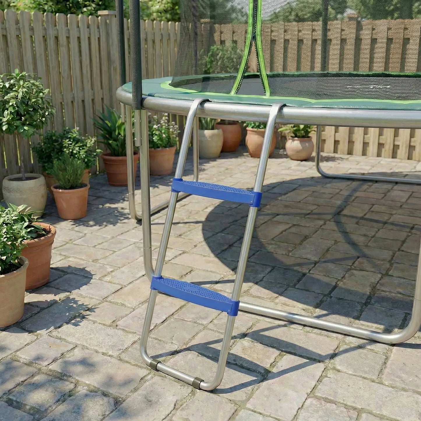 Trampoline Ladder, 2 Steps, Galvanized Steel, 330LBS Capacity Trampolines at Gallery Canada