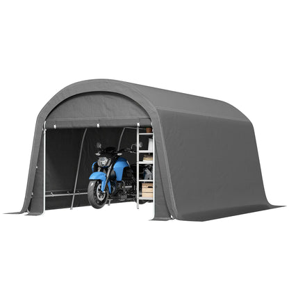 10' x 15' Abri Portable, Tente de Stockage Extérieur, Gris Foncé