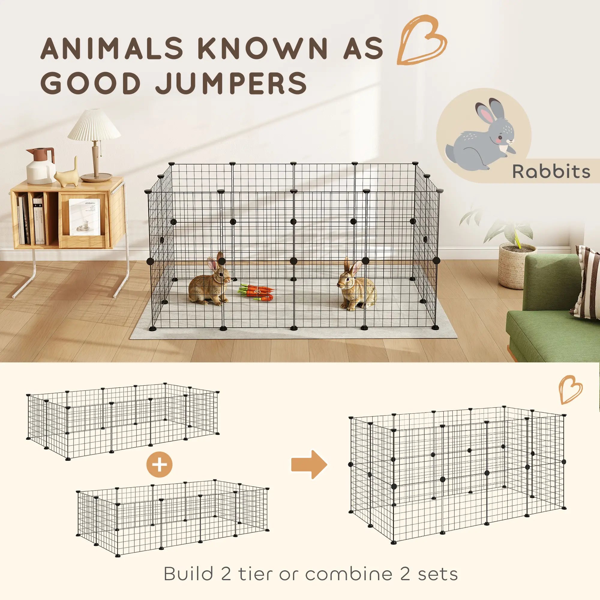 Pet Playpen, DIY Cage For Small Animals, Guinea Pigs, Hedgehogs, Black Houses & Habitats at Gallery Canada