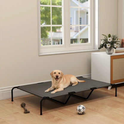 Elevated Dog Bed, Outdoor Dog Cot, Large Dogs, Breathable Mesh, Grey Elevated Dog Beds at Gallery Canada